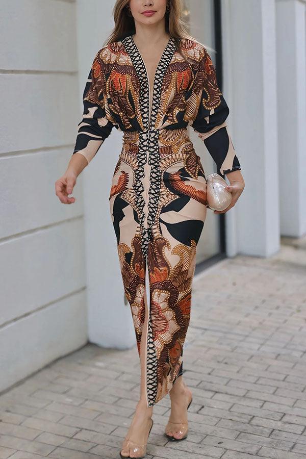 Adelasia Abito Donna in Lunghezza Midi con Stampa Integrale, foto 8