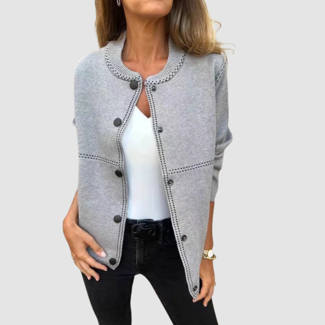 Agostina Giacca Donna con Girocollo con Bottoni e Tasche, foto 4