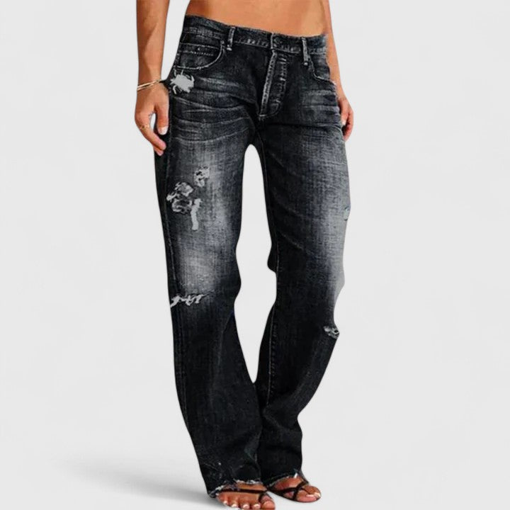 Almerinda Jeans Donna in Denim a Zampa in Blu, foto 3