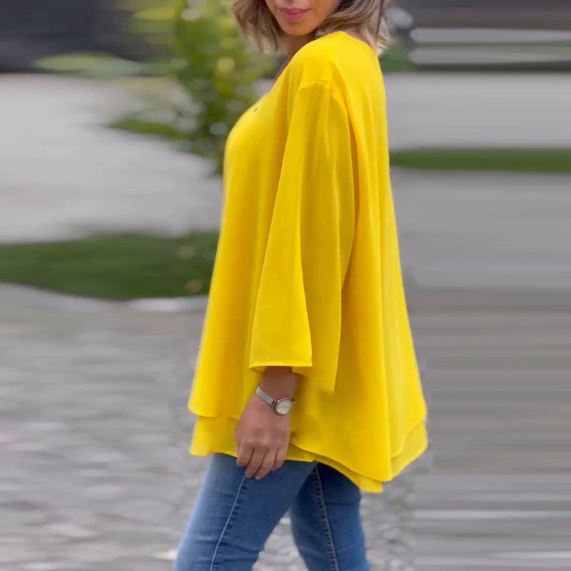 Amabile Blusa Donna in Chiffon con Zip, foto 6