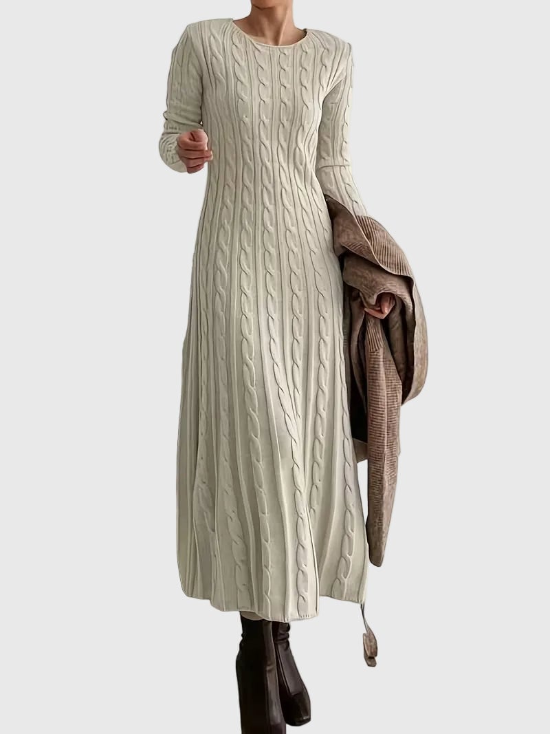 Amedea Abito Donna in Maglia con Girocollo e Trecce, foto 1