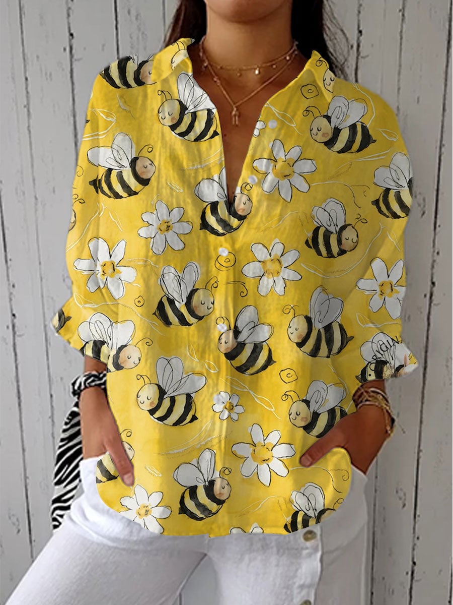 Artemisia Blusa Donna dalla Vestibilità Morbida con Bottoni in Multicolore, foto 1