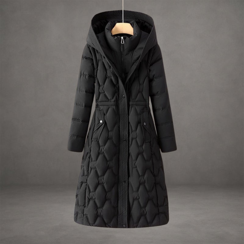 Assunta Cappotto Donna dal Taglio Lungo con Cappuccio e Tasche, foto 4