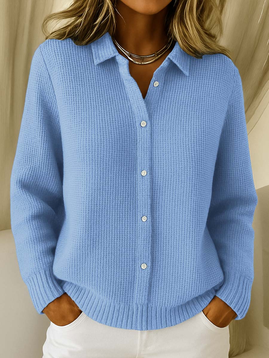 Camelia Cardigan Donna in Maglia con Bottoni in Rosa, foto 4