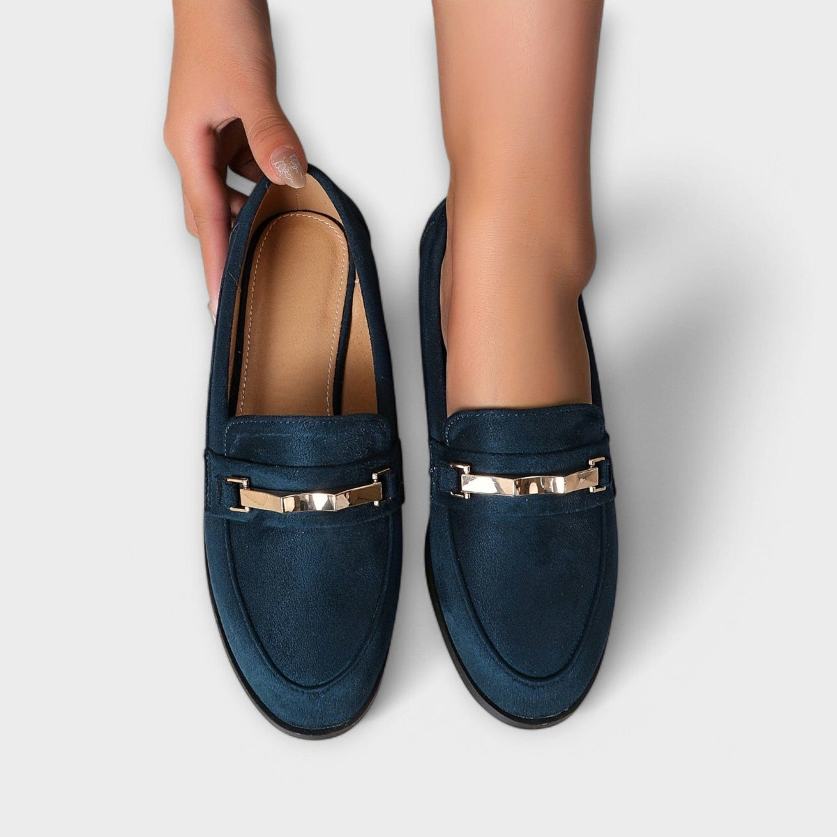 Cloe Mocassini Donna in Flanella con Suola Piatta, foto 6