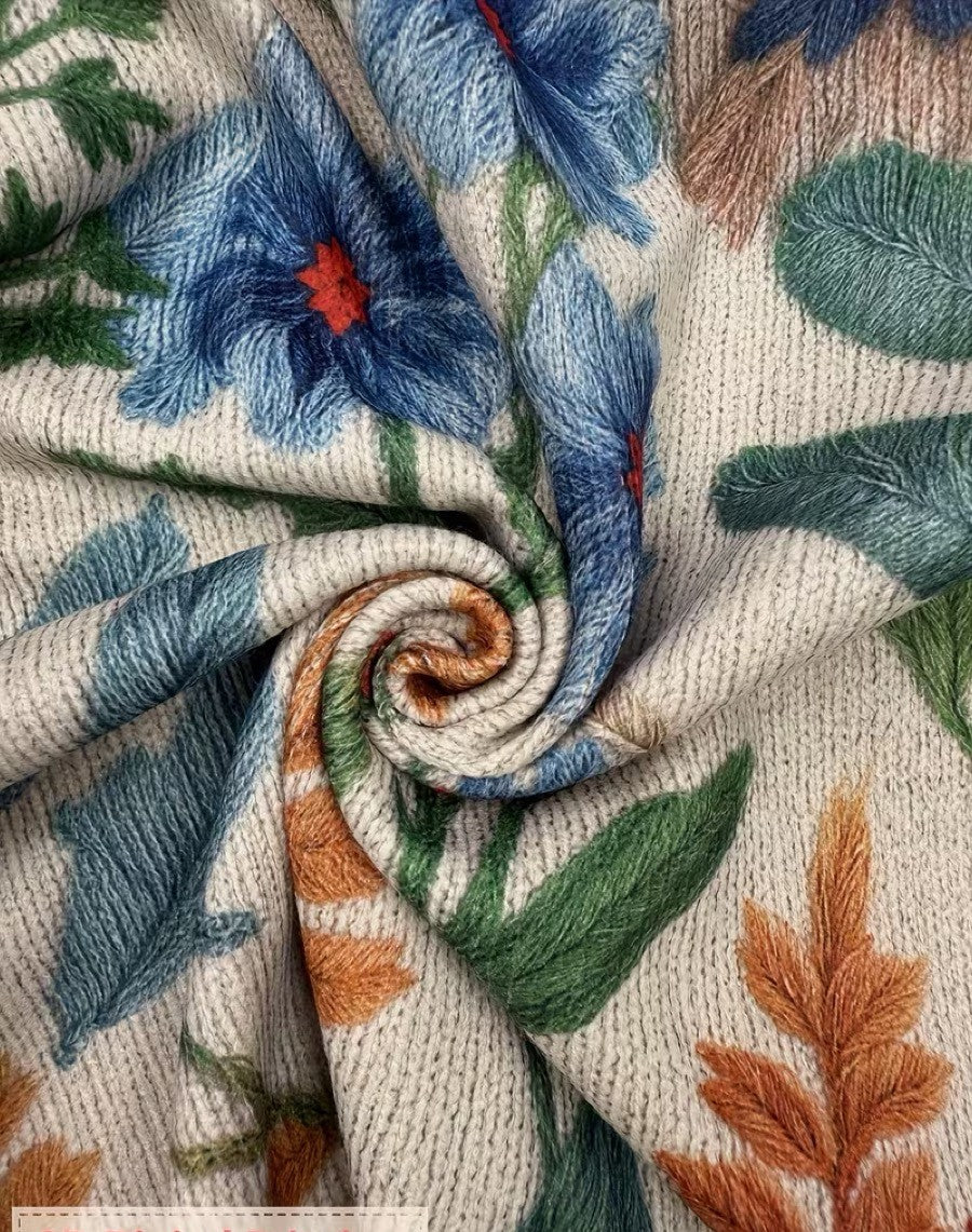 Consolata Cardigan Donna in Maglia con Zip e Stampa Floreale e Tasche, foto 4