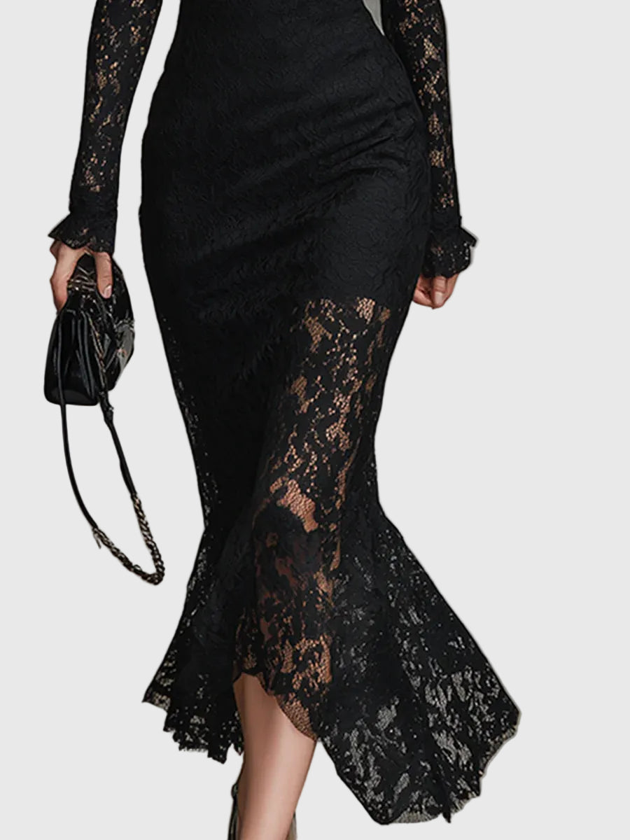 Corona Abito Donna in Lunghezza Maxi con Pizzo, foto 5