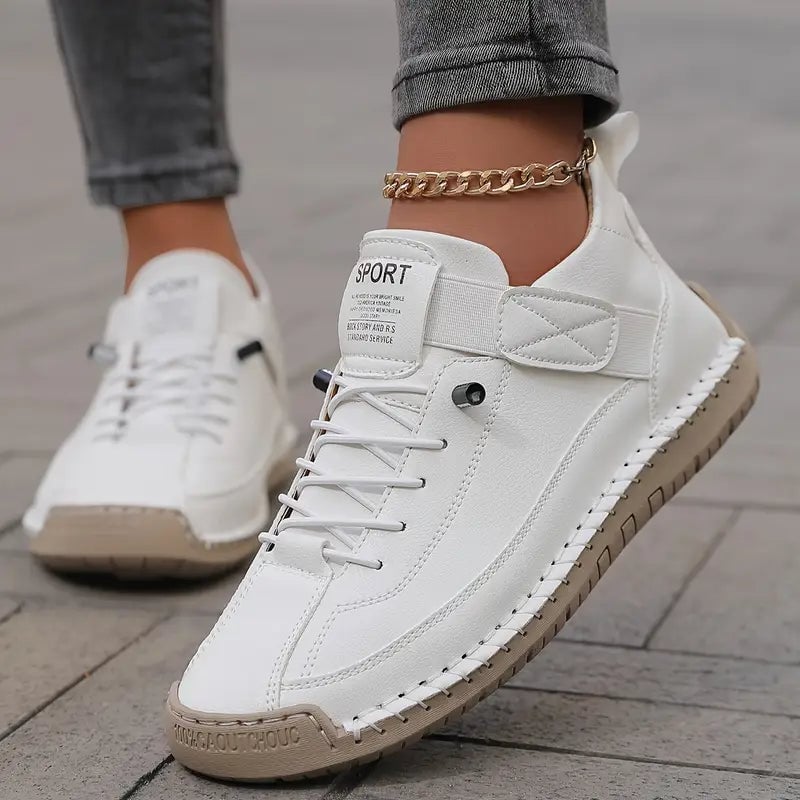 Dalila Sneakers Donna con Lacci e Suola Spessa in Bianco, foto 1