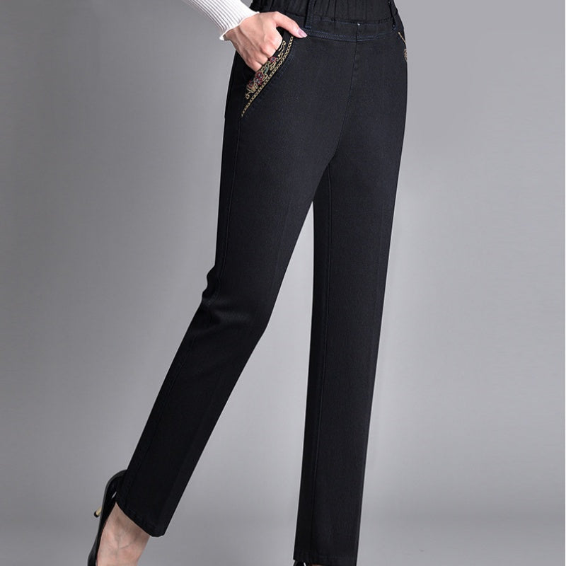 Fabiola Jeans Donna in Denim con Elastico e Tasche, foto 7