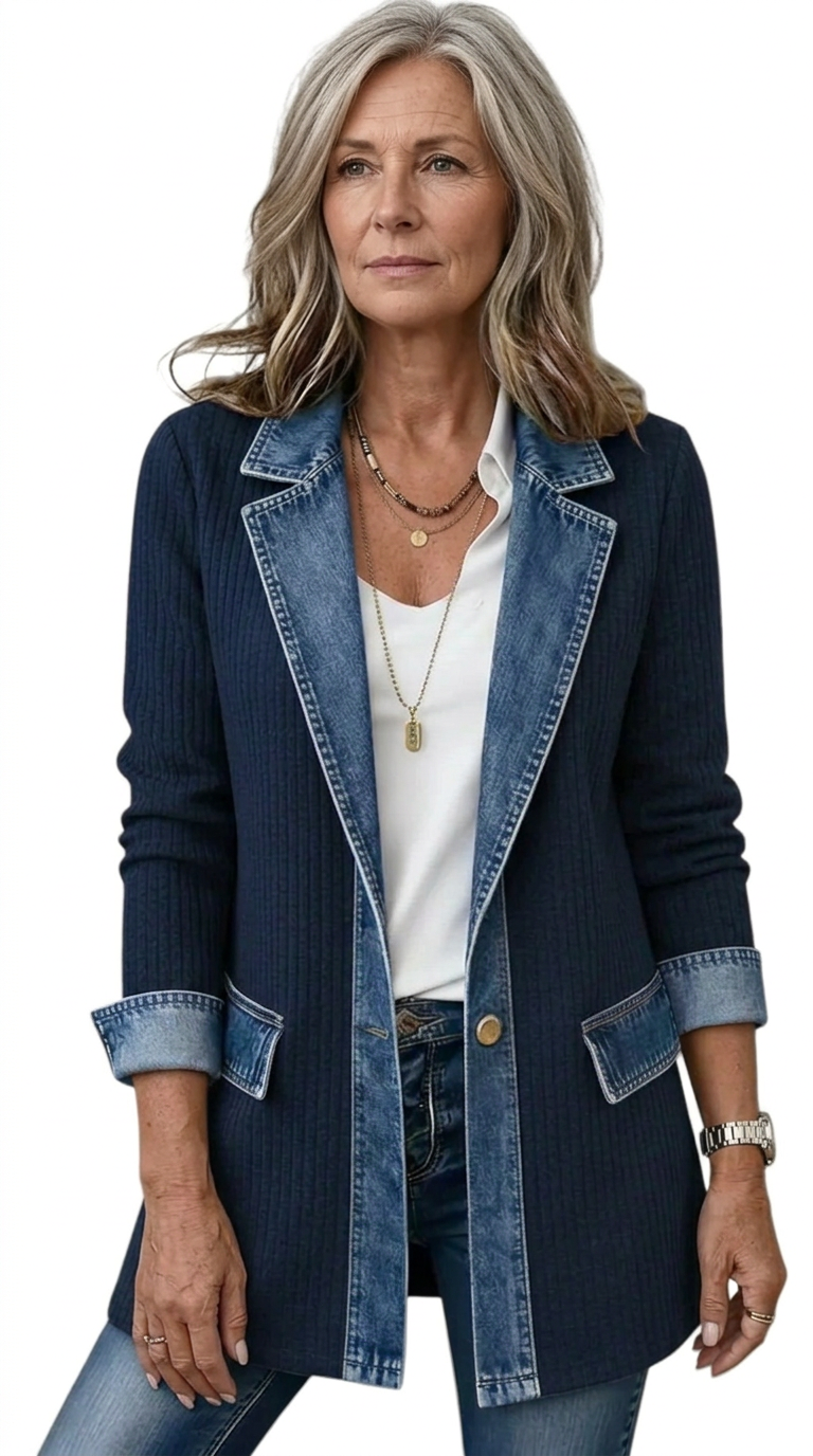 Fabrizia Maglione Donna in Maglia a Coste con Revers e Tasche, foto 10