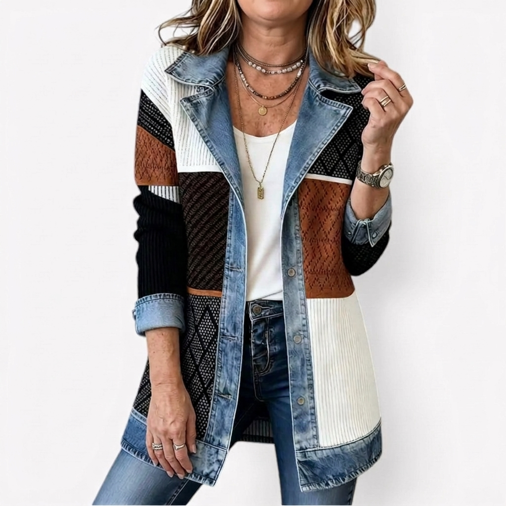 Fabrizia Maglione Donna in Maglia a Coste con Revers e Tasche, foto 4