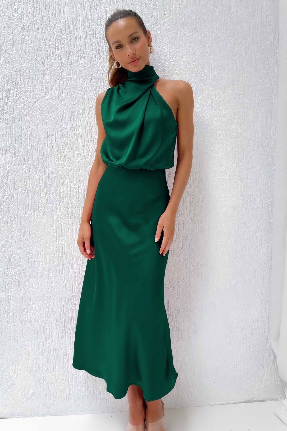 Fiamma Abito Donna con Collo Alto in Lunghezza Maxi, foto 3