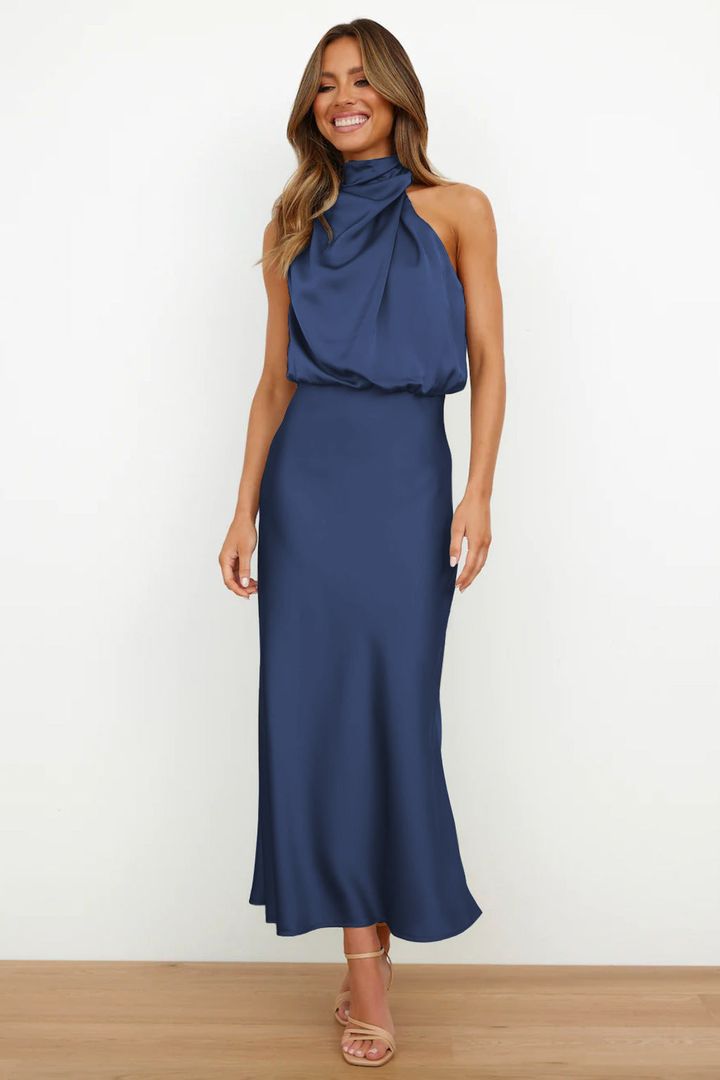 Fiamma Abito Donna con Collo Alto in Lunghezza Maxi, foto 5