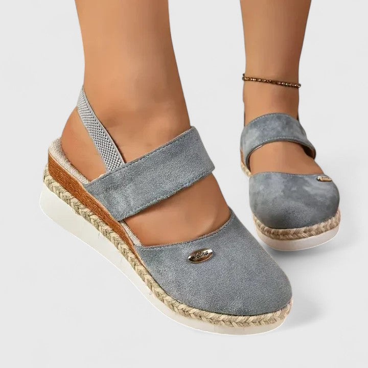 Filippa Sandali Donna con Elastico e Suola Spessa in Beige, foto 6