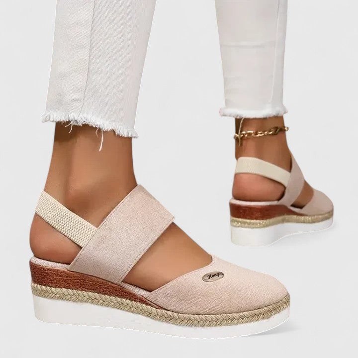 Filippa Sandali Donna con Elastico e Suola Spessa in Beige, foto 8