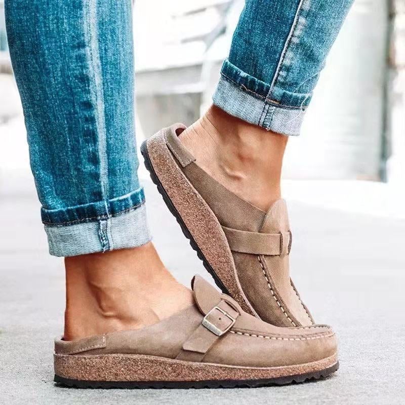 Gardenia Scarpe Donna con Fibbia e Suola Piatta in Ruggine, foto 3