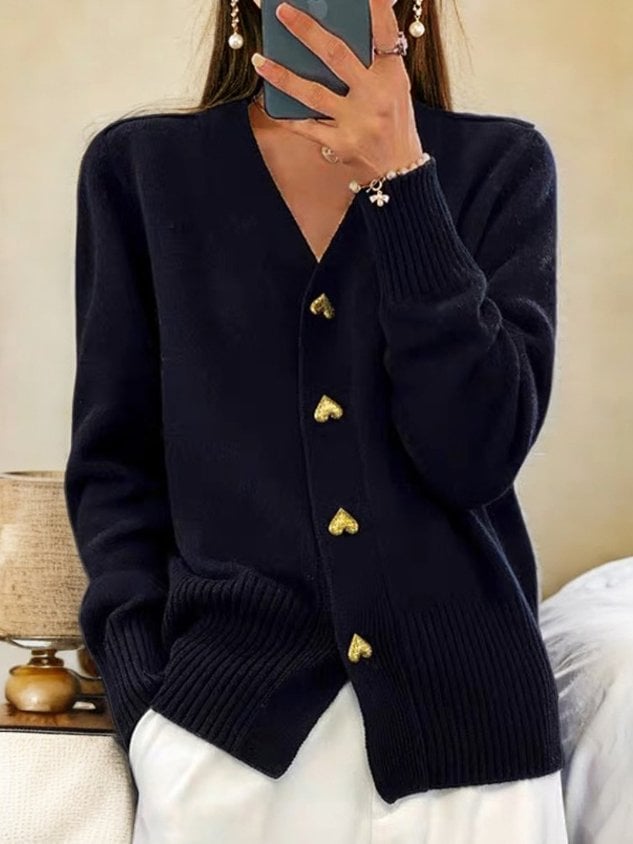 Ginetta Cardigan Donna in Maglia con Scollo a V, foto 1