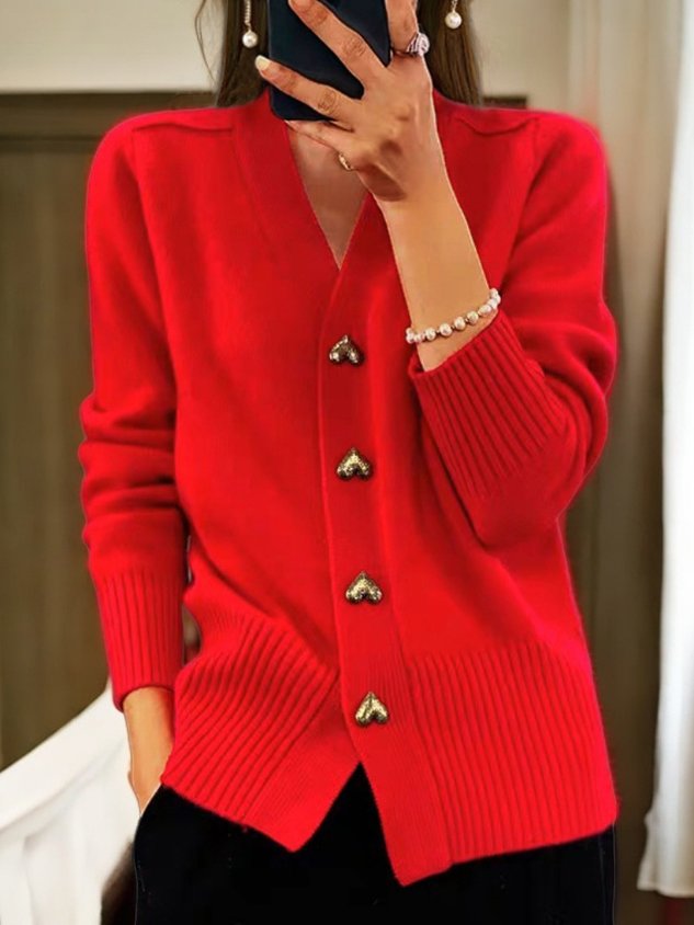 Ginetta Cardigan Donna in Maglia con Scollo a V, foto 4