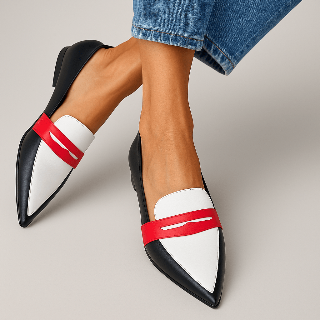 Irene Mocassini Donna con Suola Piatta e Color Block, foto 1