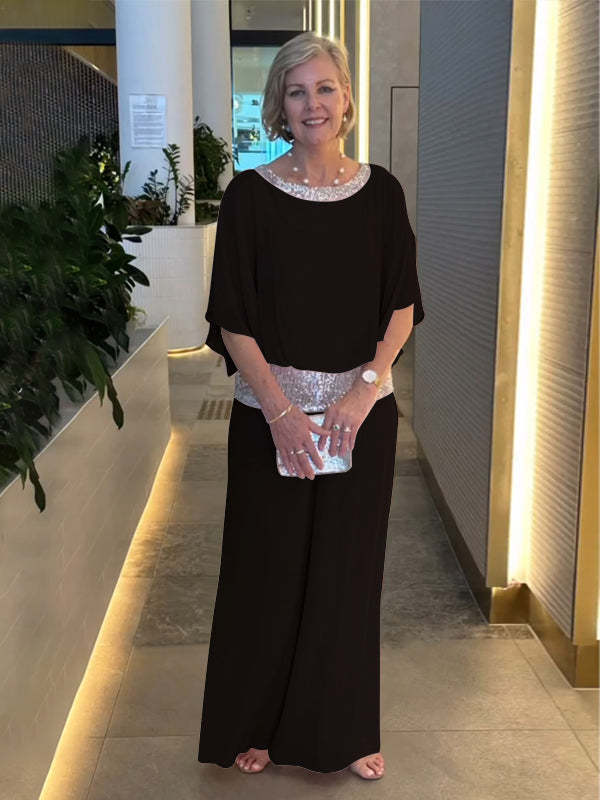 Laudomia Completo Donna a Zampa con Girocollo a Maniche Corte, foto 2