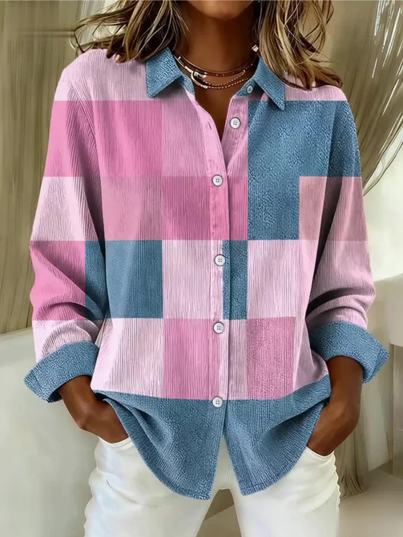 Ludovica Cardigan Donna con Collo Classico con Bottoni e Color Block, foto 1