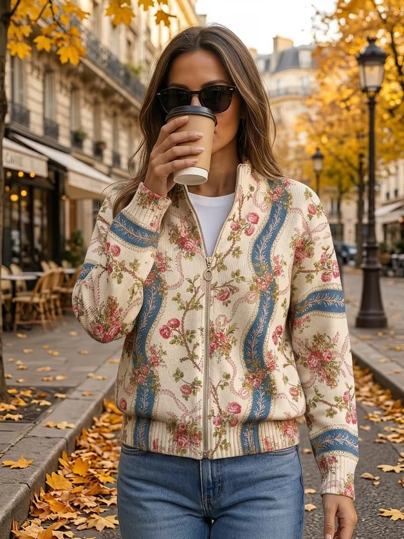 Mara Cardigan Donna in Maglia con Zip e Tasche, foto 2