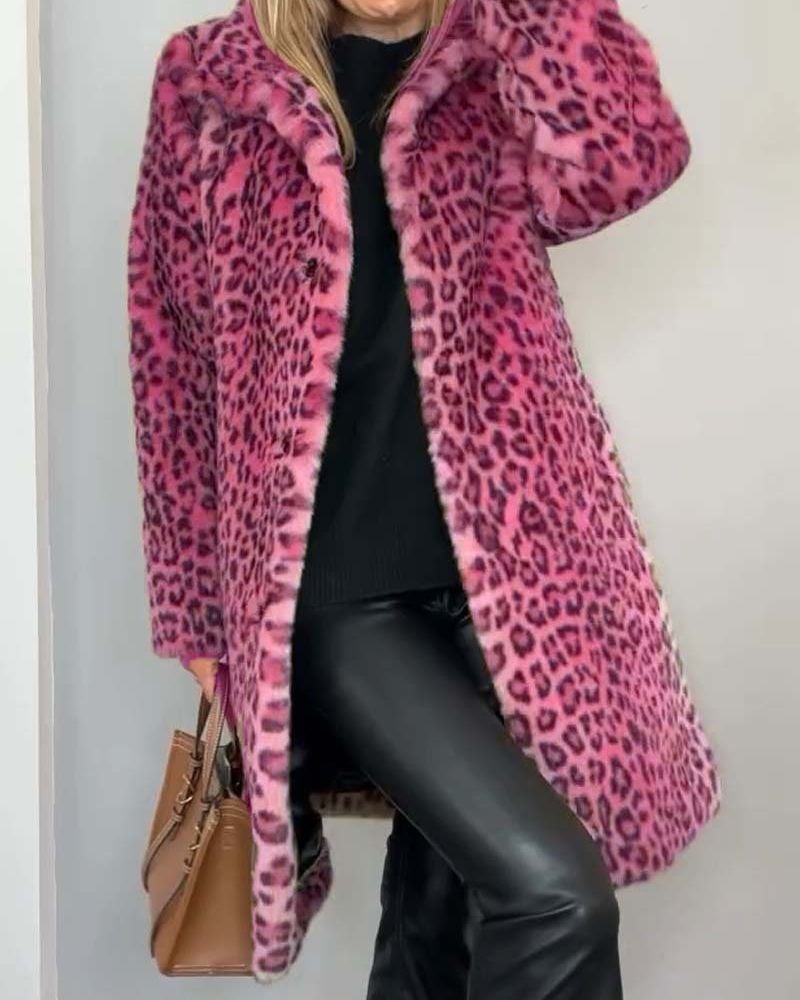 Marzia Cappotto Donna con Stampa Leopardata e Stampa Integrale, foto 4
