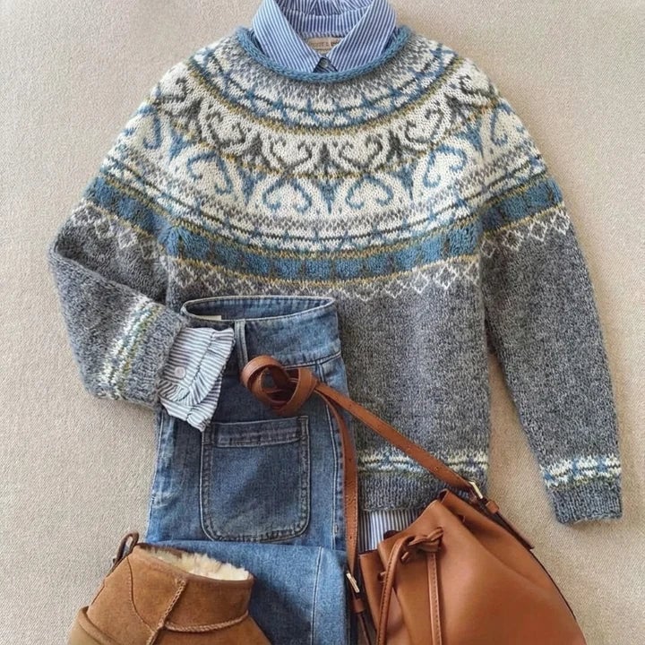 Mirca Maglione Donna in Maglia dalla Vestibilità Morbida, foto 1