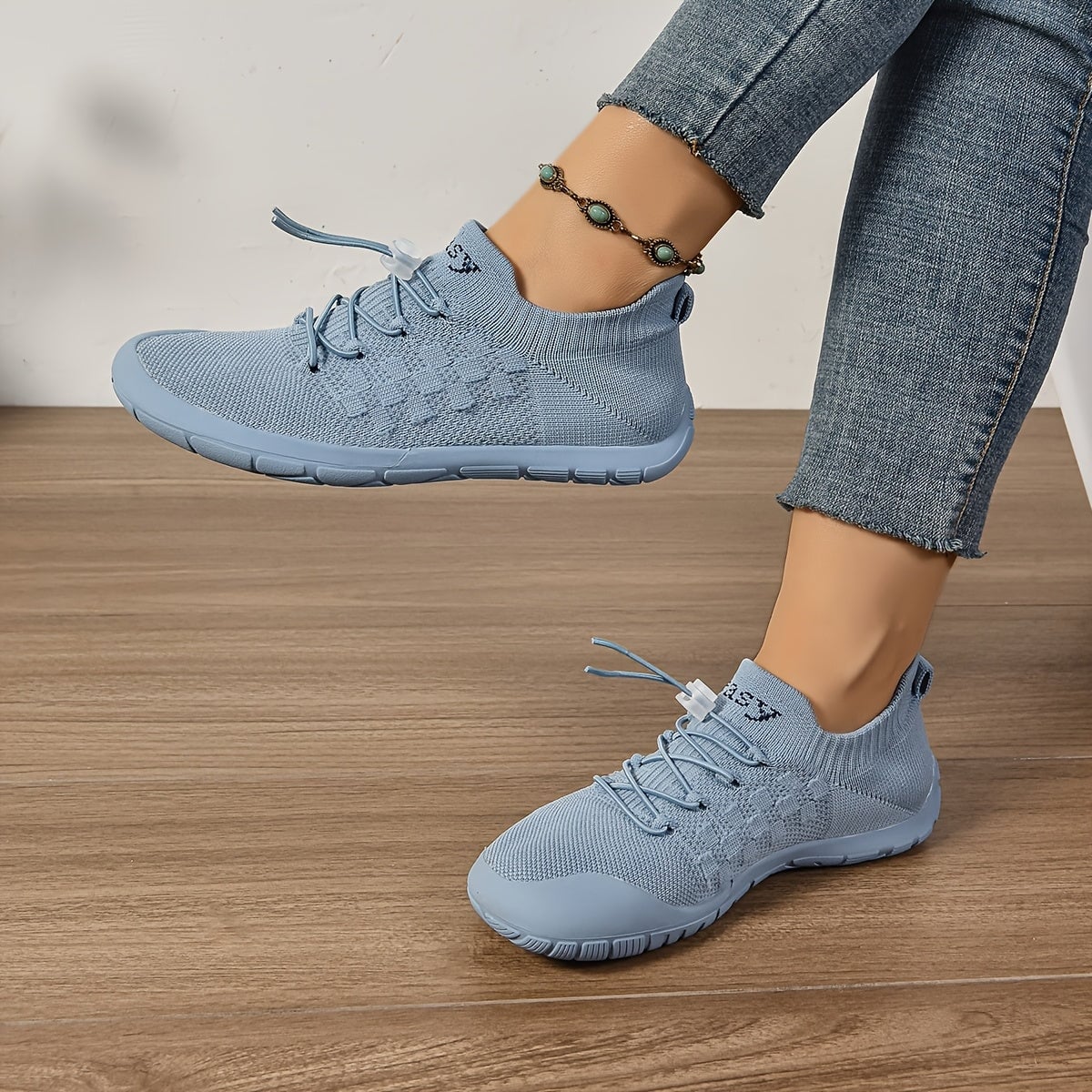 Olimpiade Sneakers Donna con Lacci e Suola Piatta in Nero, foto 1