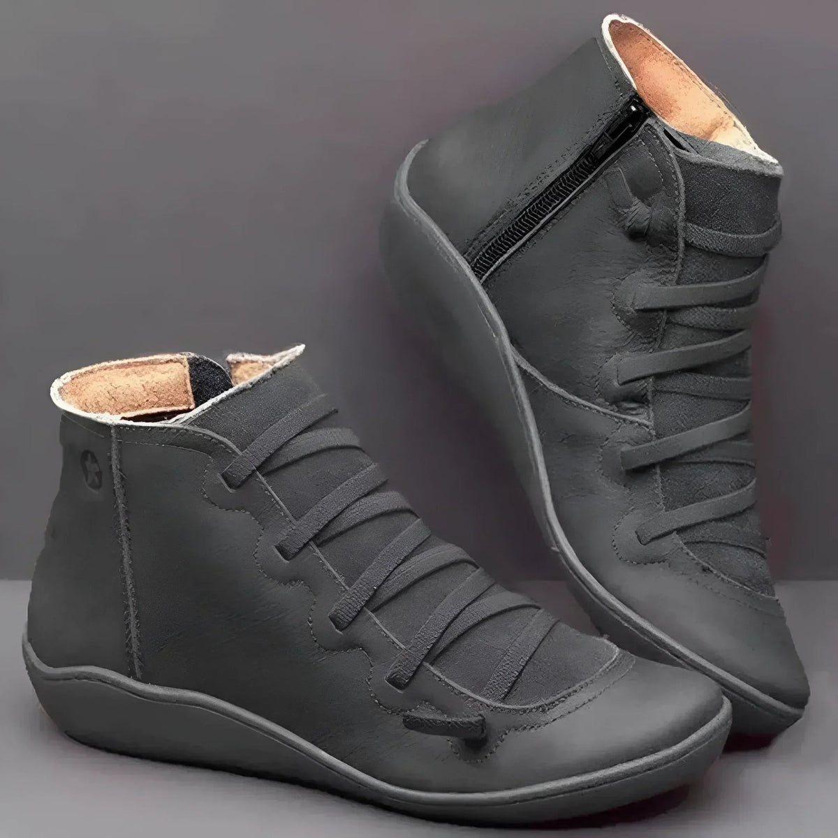 Orchidea Scarpe Donna con Lacci e Suola Spessa, foto 4