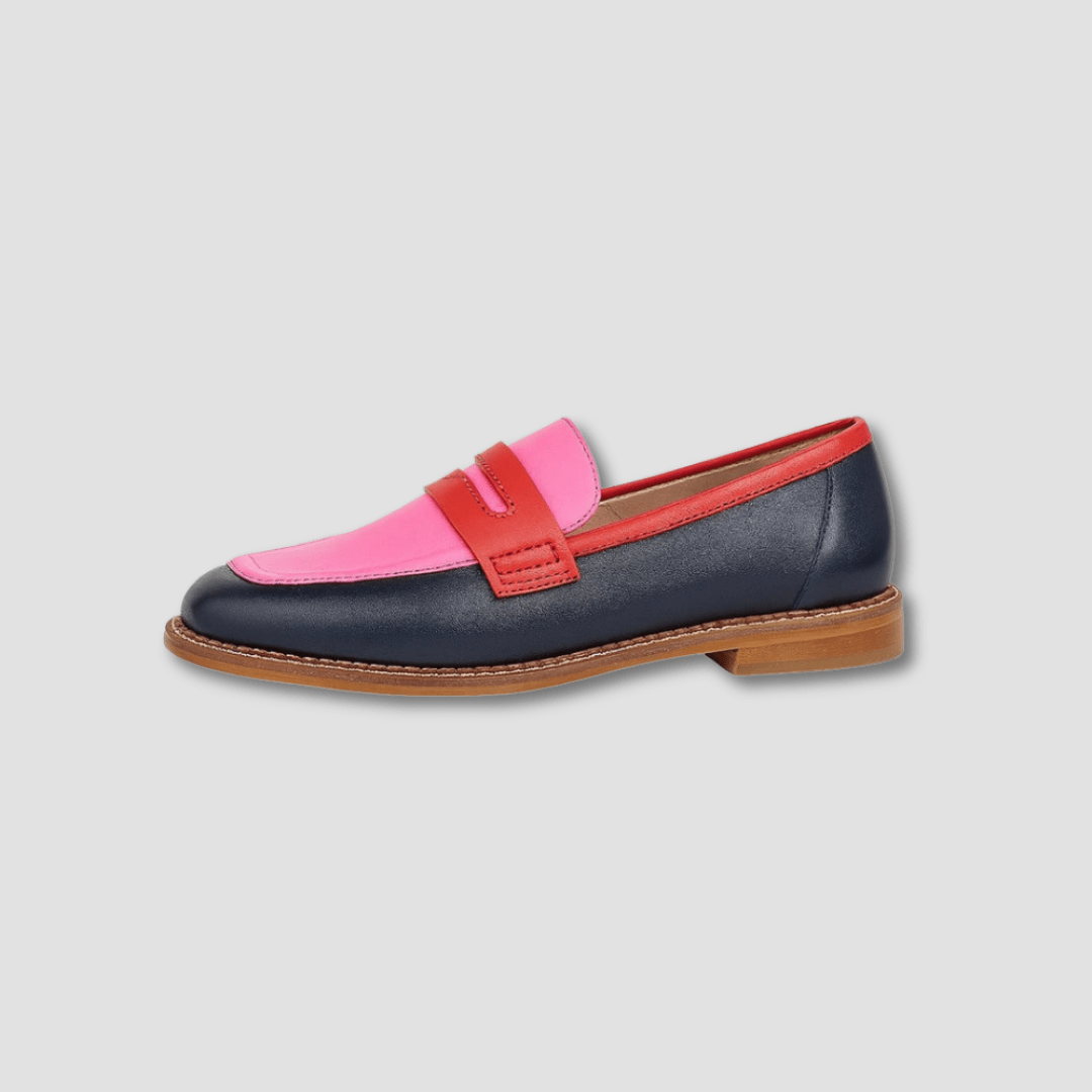 Ornella Mocassini Donna con Suola Piatta e Color Block in Nero, foto 4
