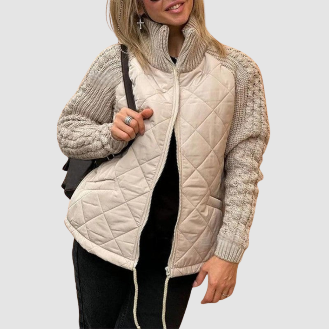 Pasqualina Piumino Donna con Collo alla Coreana con Zip e Tasche, foto 1