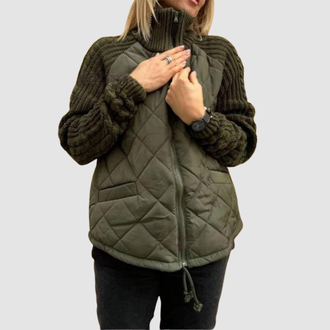 Pasqualina Piumino Donna con Collo alla Coreana con Zip e Tasche, foto 5