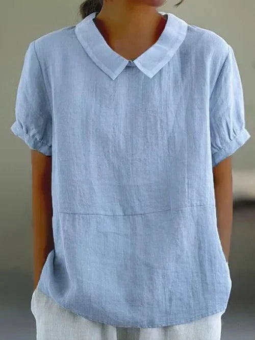 Porzia Camicia Donna dalla Vestibilità Morbida con Collo Classico, foto 1