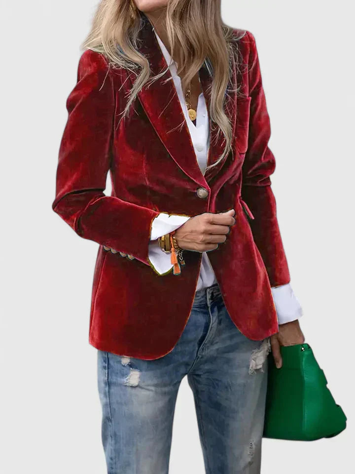 Raimonda Blazer Donna con Revers con Bottoni a Maniche Lunghe, foto 4