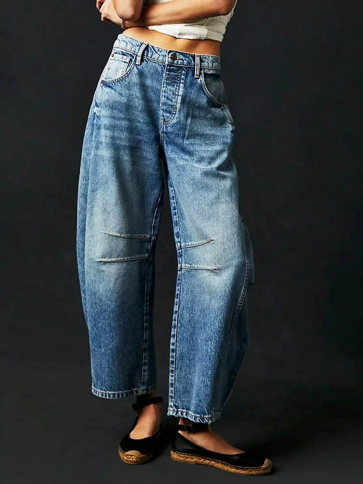Rosmunda Jeans Donna in Denim a Zampa, foto 3