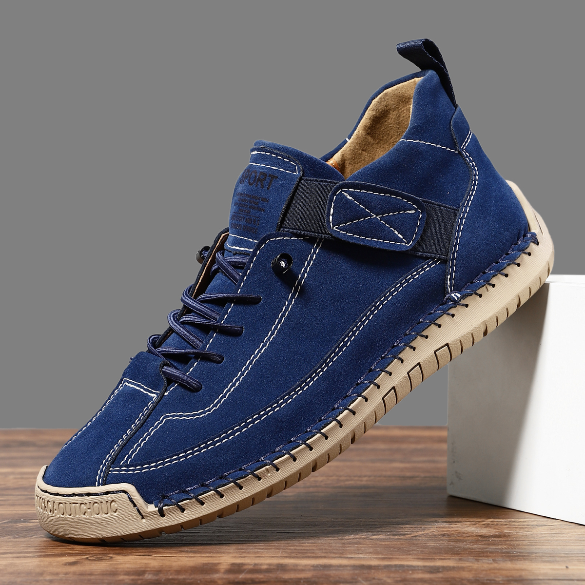 Sibilla Sneakers Donna con Lacci e Suola Piatta in Beige, foto 3
