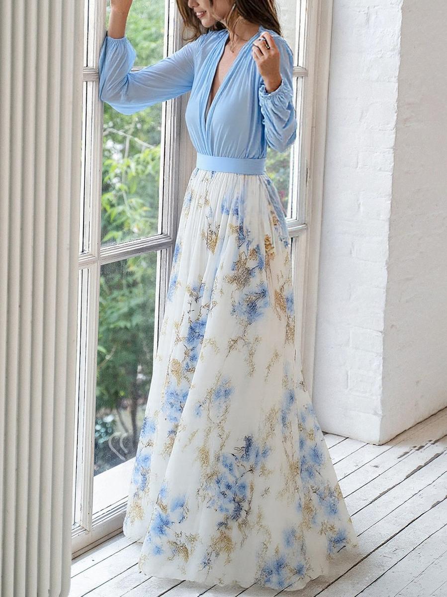 Tilde Abito Donna dalla Vestibilità Morbida con Scollo a V e Stampa Floreale, foto 2