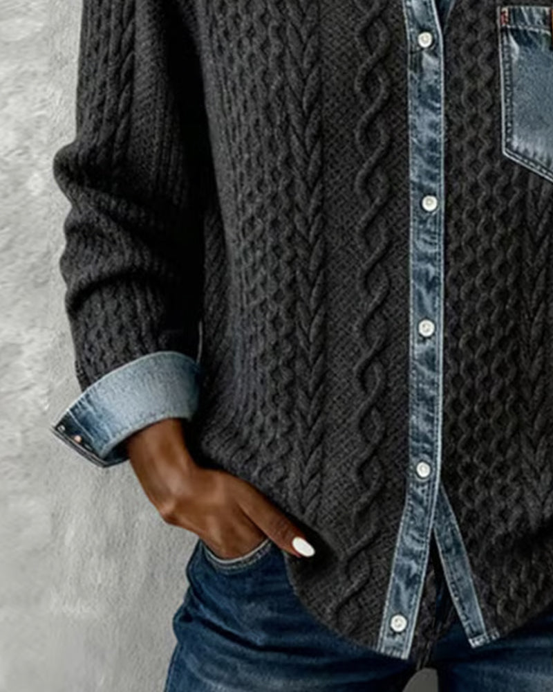 Zita Camicia Donna in Denim dal Taglio Lungo, foto 10