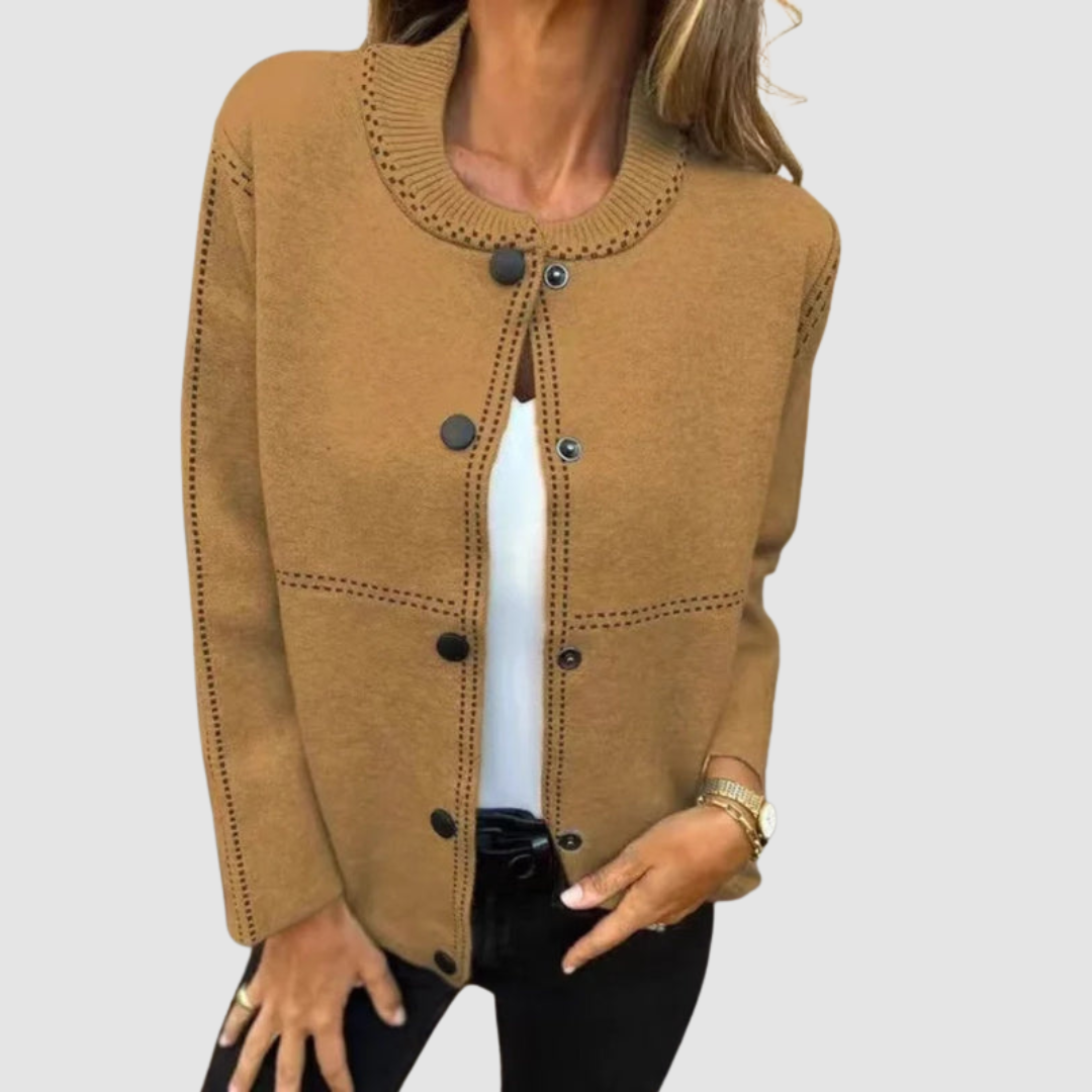 Agostina Giacca Donna con Girocollo con Bottoni e Tasche, foto 5