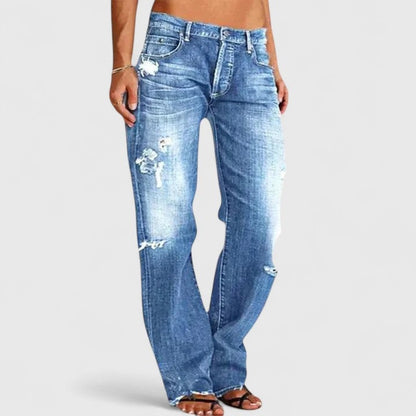 Almerinda Jeans Donna in Denim a Zampa in Blu, foto 1