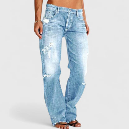 Almerinda Jeans Donna in Denim a Zampa in Blu, foto 5