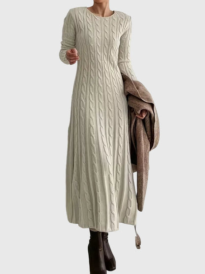 Amedea Abito Donna in Maglia con Girocollo e Trecce, foto 1