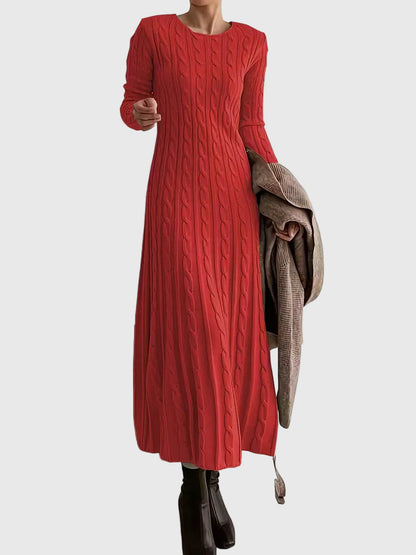 Amedea Abito Donna in Maglia con Girocollo e Trecce, foto 3
