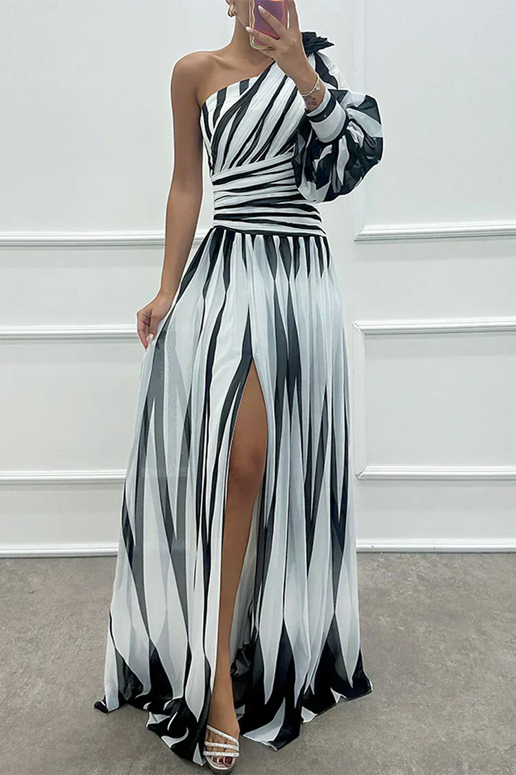 Ampelia Abito Donna in Lunghezza Maxi con Righe, foto 5