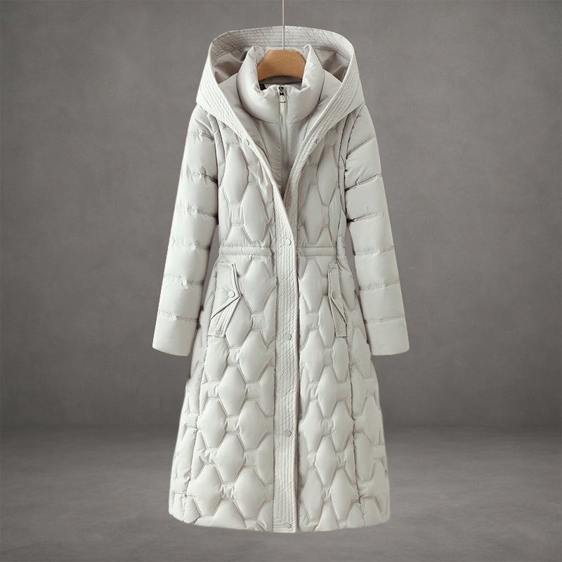 Assunta Cappotto Donna dal Taglio Lungo con Cappuccio e Tasche, foto 2