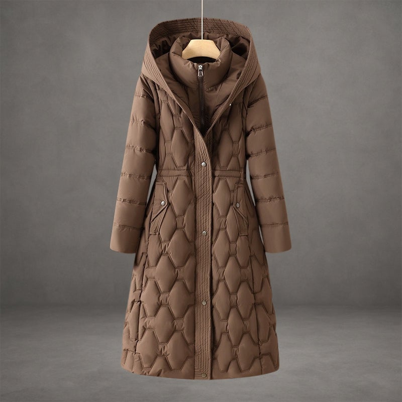Assunta Cappotto Donna dal Taglio Lungo con Cappuccio e Tasche, foto 3