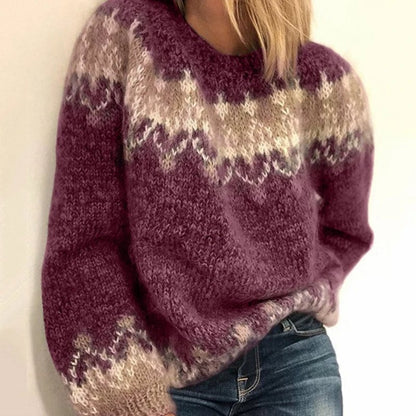 Ausonia Maglione Donna dalla Vestibilità Morbida con Girocollo a Maniche Lunghe in Nero, foto 4
