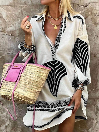 Bambina Abito Donna in Lunghezza Mini con Stampa Integrale, foto 3