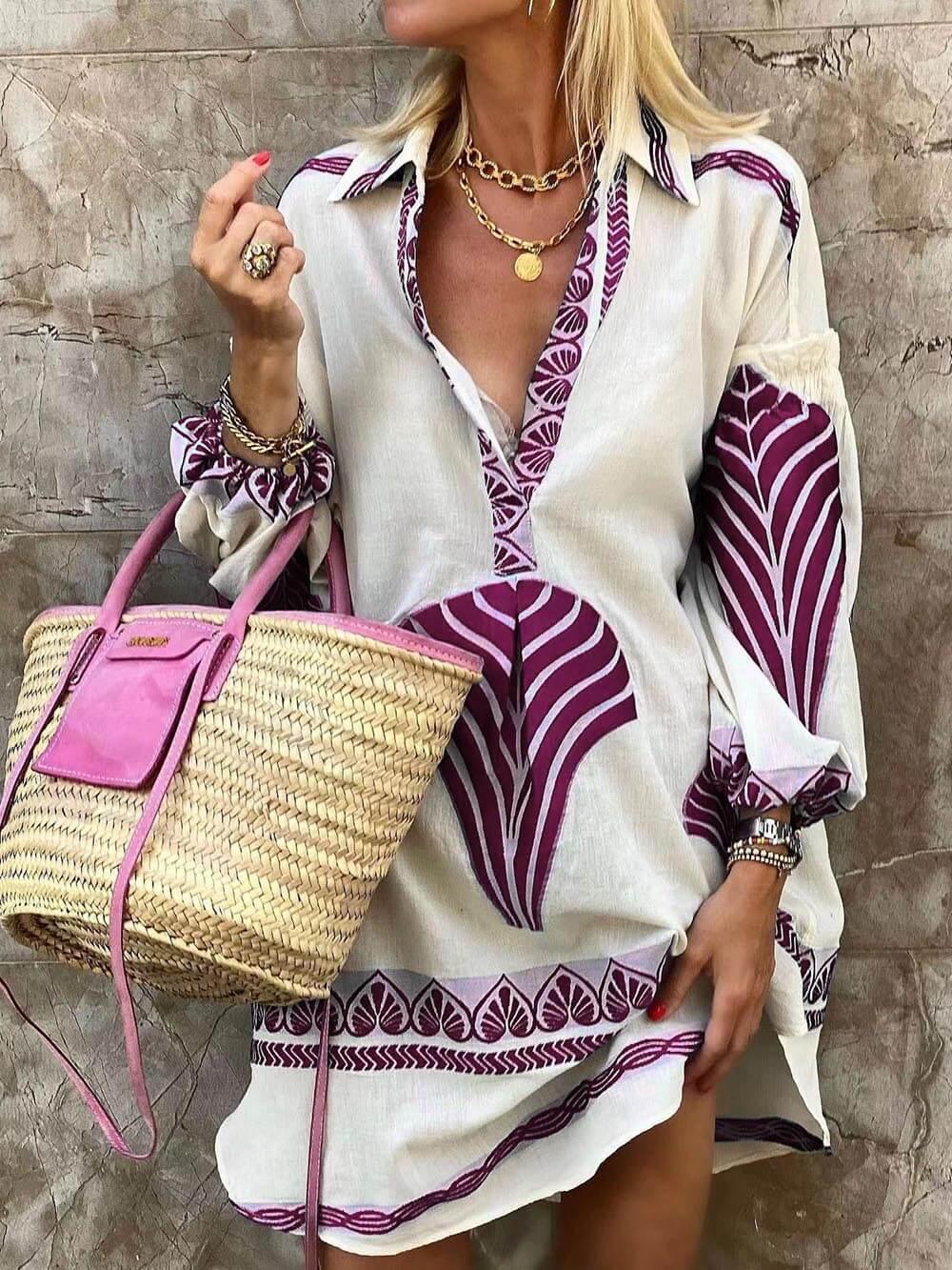 Bambina Abito Donna in Lunghezza Mini con Stampa Integrale, foto 4